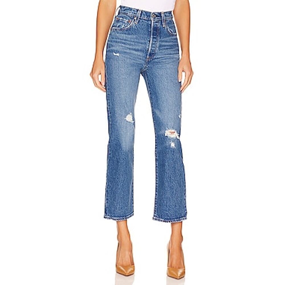 Levi's 'Ribcage' Blue Straight Ankle Jeans Size 26